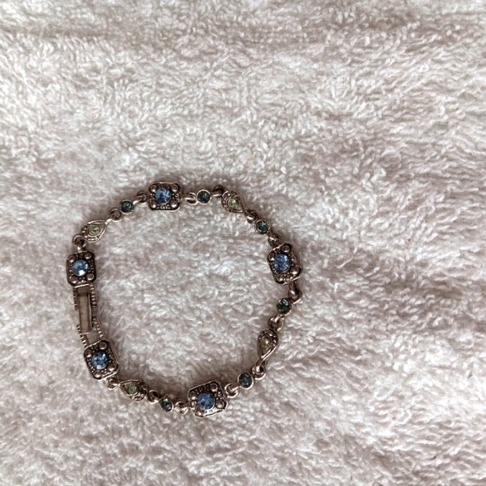 Vintage Silver Stoned Bracelet
